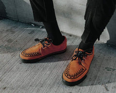T.U.K. Shoes A9852 Burnt Orange Suede 2-Ring VLK Sneaker