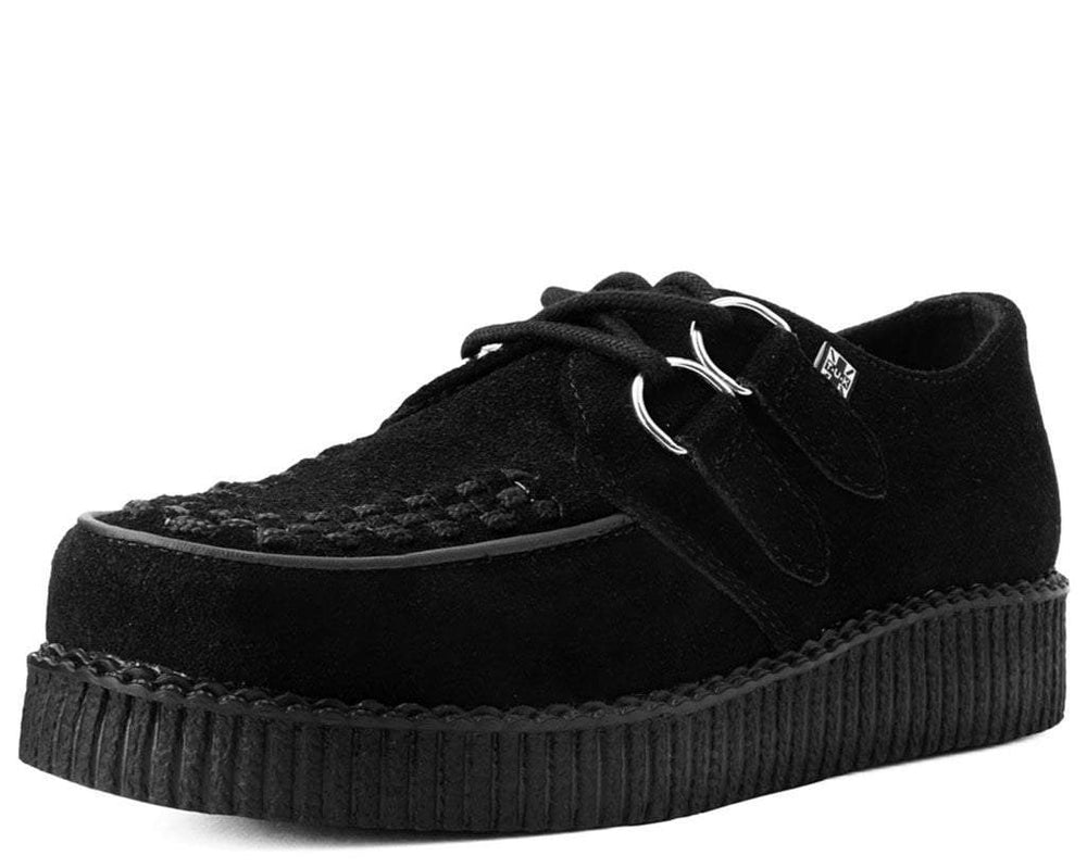 T.U.K. Shoes F7270 Black Suede Viva Low Creeper