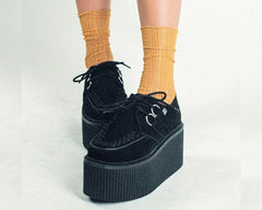 T.U.K. Shoes S9789 Black Suede Classic Stratocreeper