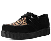 T.U.K. Shoes F8142 Black & Leopard Viva Low Creeper