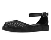 T.U.K. Shoes A9575L Black TUKskin™ Pointed Studded Sandal