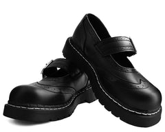 T.U.K. Shoes T2269 Black TUKskin™ Brogue Mary Jane