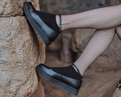 T.U.K. Shoes A9729L Black TUKskin™ Ballet Creeper