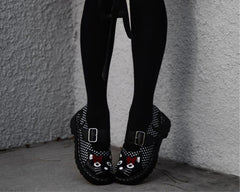T.U.K. Shoes T2353 Black Polka Dot Kitty Mary Jane