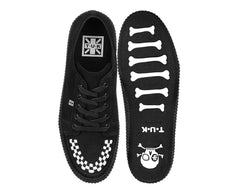 T.U.K. Shoes A3430 Black & White Suede Lace-Up Creeper Sneaker