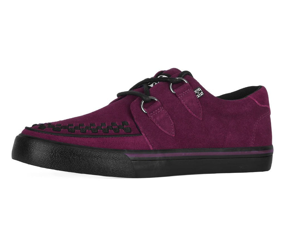T.U.K. Shoes A3432 Burgundy Suede Creeper Sneaker