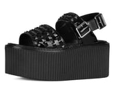 T.U.K. Shoes S3382L Black Patent Studded Strato Sandal