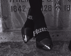 T.U.K. Shoes A3289L Black TUKskin Cuban Heel Mary Jane