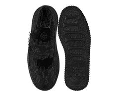 T.U.K. Shoes Black Ruffle Mondo Mary Jane