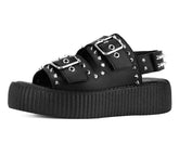 T.U.K. Shoes V3477L Black TUKskin Studded Viva Mondo Sandal