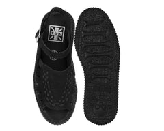 T.U.K. Shoes V3462L Black Suede Interlace Viva Mondo Sandal