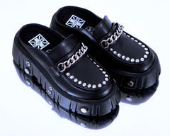 T.U.K. Shoes A3380 Black TUKskin Chain Airship Mule
