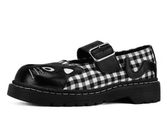 T.U.K. Shoes T2363 Black & White Gingham Kitty Mary Jane
