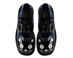 T.U.K. Shoes T2366 Black & Grey Leopard Kitty Mary Jane