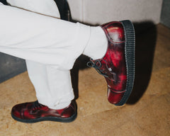T.U.K. Shoes F3105 Burgundy TUKskin™ Toe Cap Viva Low Creeper
