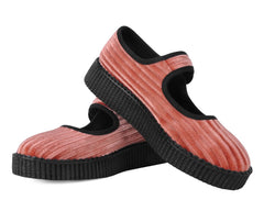 T.U.K. Shoes F3215L Orange Corduroy Viva Low Mary Jane