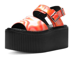 T.U.K. Shoes S3306L Orange Wavy Strato Sandal