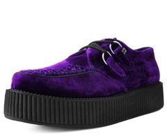T.U.K. Shoes V9490 Violet Velvet Viva Mondo Creeper