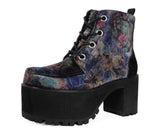 T.U.K. Shoes A3285L Floral Velvet Nosebleed Boot