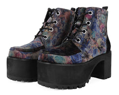 T.U.K. Shoes A3285L Floral Velvet Nosebleed Boot