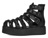 T.U.K. Shoes V3383L Black Studded Gladiator Viva Mondo Sandal