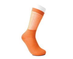 T.U.K. Shoes TSK1129 Orange Ribbed Glitter Sock TSK1129-OS