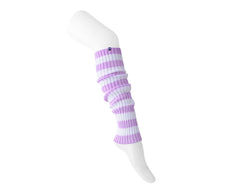T.U.K. Shoes TSK1162 Purple & White Stripe Knit Leg Warmer TSK1162-OS