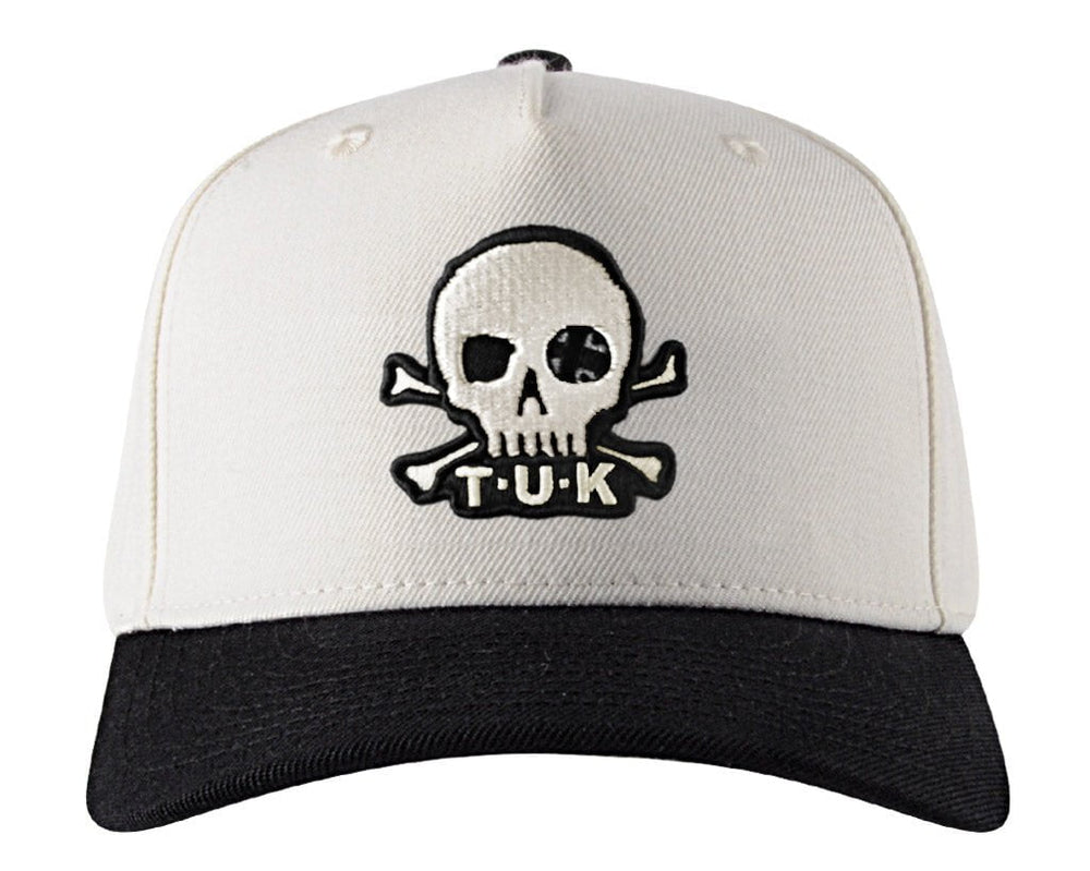 T.U.K. Shoes HT08 Black & Cream Skull Logo Hat HT08-OS