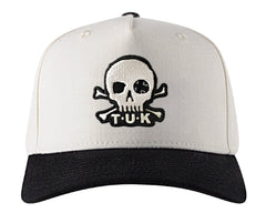 T.U.K. Shoes HT08 Black & Cream Skull Logo Hat HT08-OS