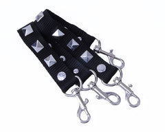T.U.K. Shoes SA16 Silver Pyramid Stud Bondage Strap