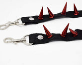 T.U.K. Shoes SA14 Spiked Red Bondage Shoe Straps