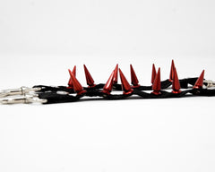 T.U.K. Shoes SA14 Spiked Red Bondage Shoe Straps