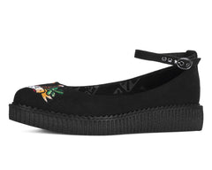T.U.K. Shoes A3420L Black Lady Luck Pointed Ballet Creeper