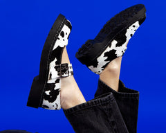 T.U.K. Shoes T2351 Cow Print Mary Jane
