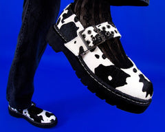 T.U.K. Shoes T2351 Cow Print Mary Jane