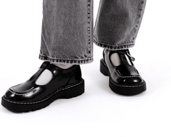 T.U.K. Shoes T2346 Black Leather T-Bar Mary Jane
