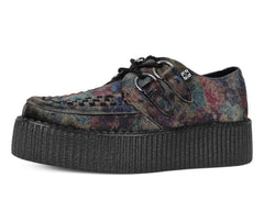 T.U.K. Shoes V3284 Floral Velvet Viva Mondo Creeper