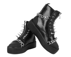 T.U.K. Shoes V3271 Black Haze Spike & Chain Viva Mondo Boot