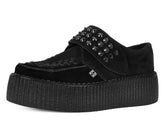 T.U.K. Shoes V3262 Black Suede Studded Strap Viva Mondo Creeper