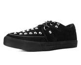 T.U.K. Shoes A3152 Black Suede Studded D-Ring Sneaker
