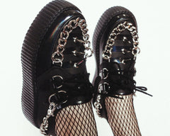 T.U.K. Shoes V3266 Black Haze Spike & Chain Viva Mondo Creeper
