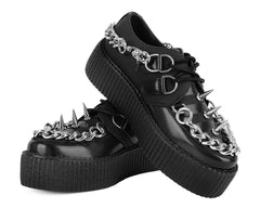T.U.K. Shoes V3266 Black Haze Spike & Chain Viva Mondo Creeper