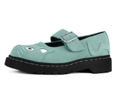 T.U.K. Shoes Pale Blue Suede Kitty Mary Jane