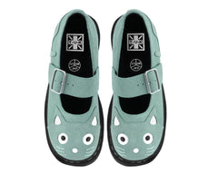 T.U.K. Shoes Pale Blue Suede Kitty Mary Jane