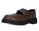 T.U.K. Shoes T2349 Brown Leather Brogue Mary Jane