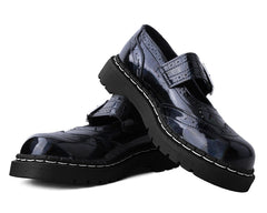 T.U.K. Shoes T2319 Black Prism Brogue Mary Jane