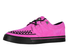 T.U.K. Shoes A3398 Neon Pink Suede Creeper Sneaker