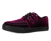 T.U.K. Shoes A3280 Burgundy Velvet D-Ring Interlace Sneaker