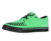T.U.K. Shoes A3397 Neon Green Suede Creeper Sneaker