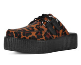 T.U.K. Shoes V3356L Leopard Print Creeper Mule